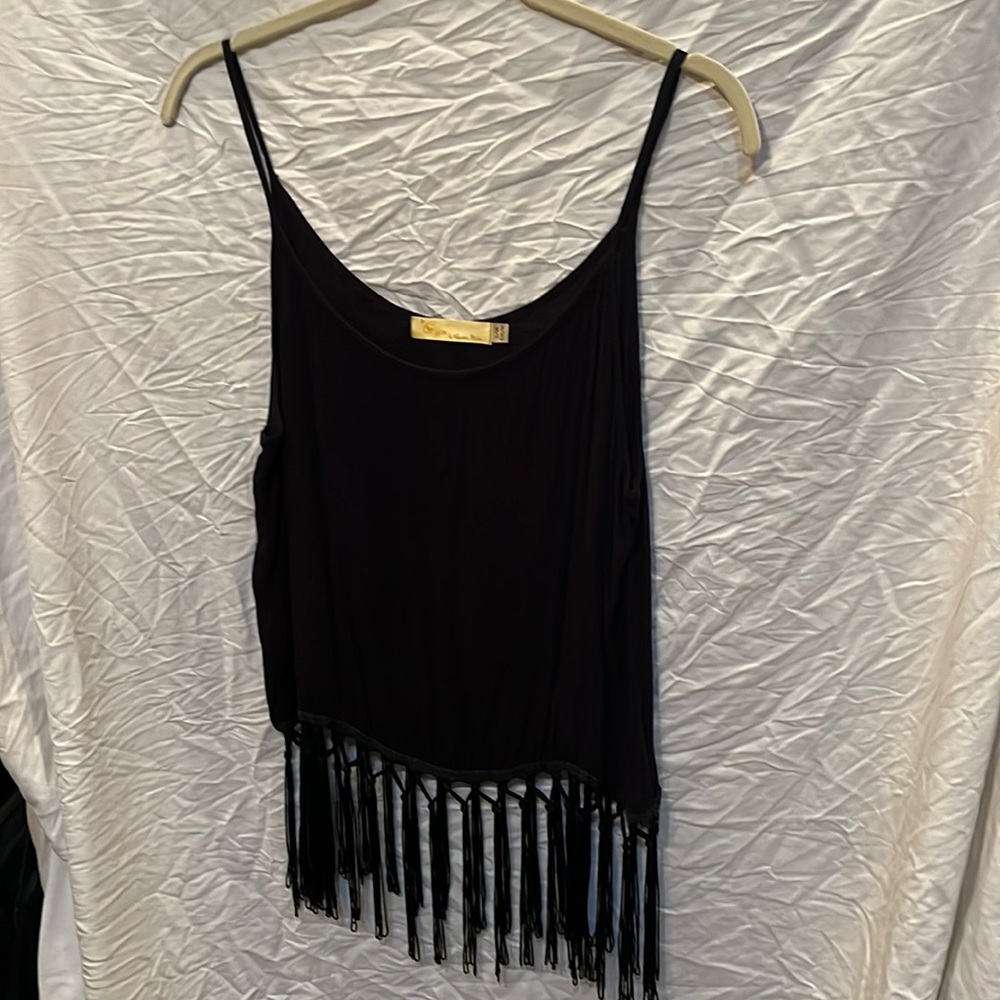 NWOT Tank with Fringe by Cyn by Cynthia Maura, Size S/M